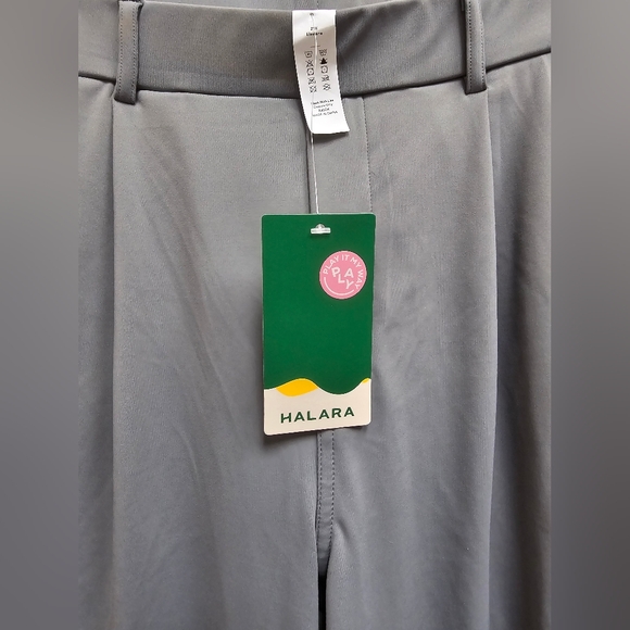 Halara Mid Rise Side Pocket Straight Leg Viral Work Pant Gray Sz Small - Picture 8 of 9
